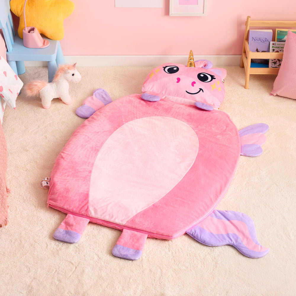 Joiedomi nap mat roll and pouch for quick storage after nap time.