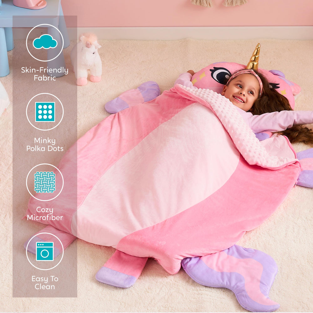 Joiedomi nap mat soft plush fabric close-up showing gentle touch.