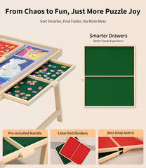 JOIN&JOY folding legs sturdy frame ensure stable puzzling on any floor