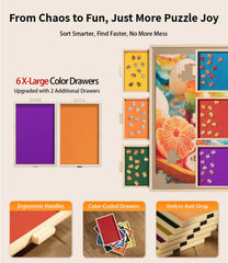 Join&Joy Puzzle Board Pro rotating Lazy Susan enables easy reach to any section