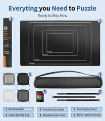 Join&Joy puzzle mat grid lines guide 300–1500 piece puzzles.