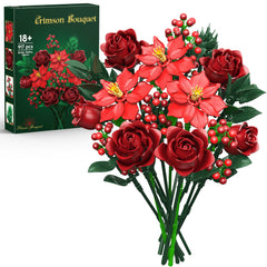 JOJO&Peach Christmas flowers rose bouquet assembly for a festive centerpiece that lasts.