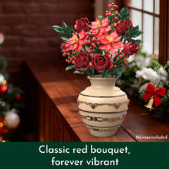 JOJO&Peach eucalyptus leaves enhance greenery and texture in a holiday arrangement.