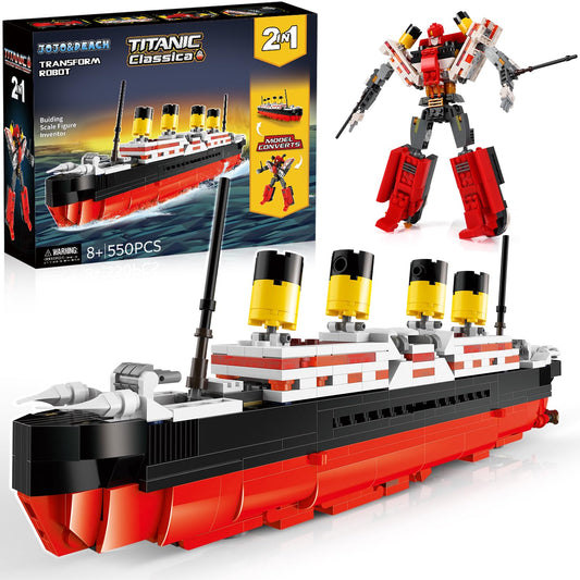 JOJO&Peach Titanic ship model with authentic details for engaging display and hands-on play.