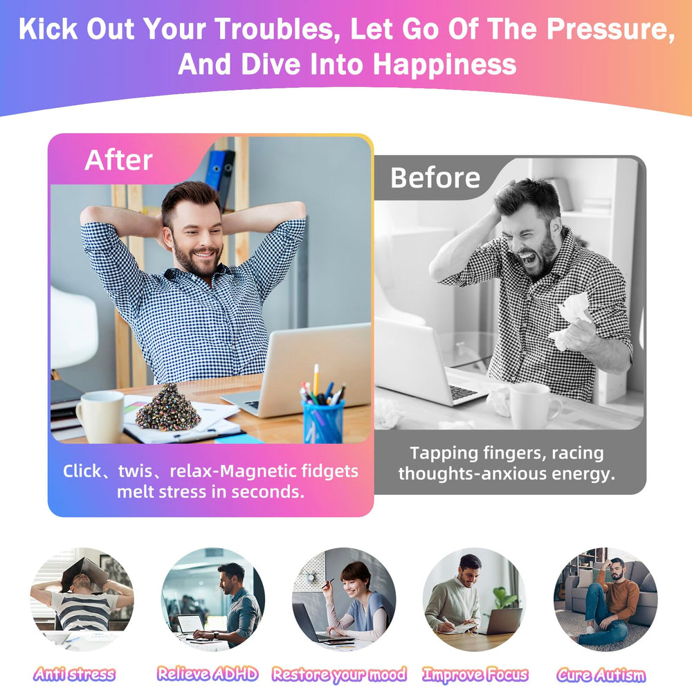 Jollicube compact fidget kit in an office-friendly, discreet setup.