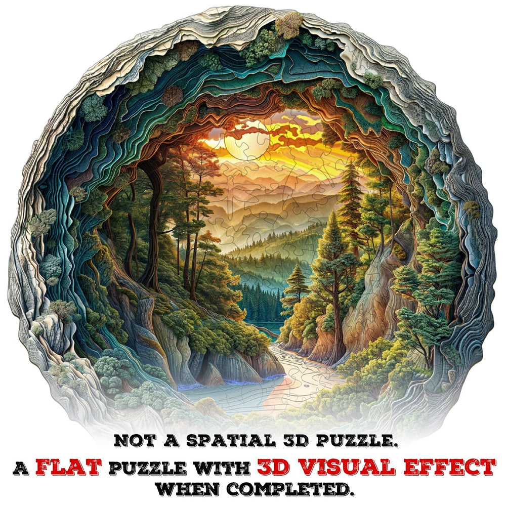 Jollitot puzzle clouds forest 3D swirl adds depth.