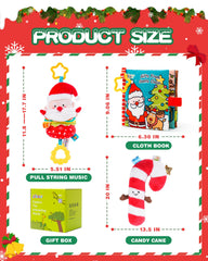 Jollybaby candy cane Bibi squeaker stimulates little hands with gentle squeaks