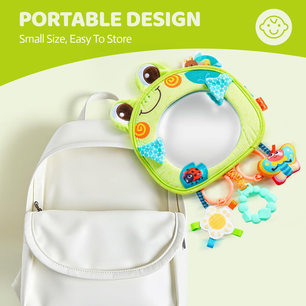 Jollybaby Frog anti-slip buckles secure the mirror for road trips