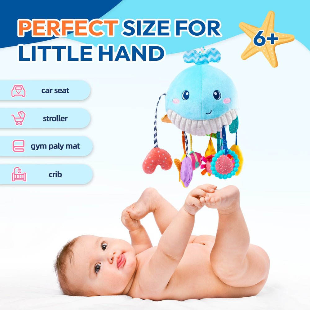 Jollybaby gift-ready whale toy for newborns and toddlers