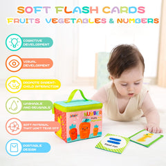 Jollybaby flash cards fruit side to boost color recognition and vocabulary
