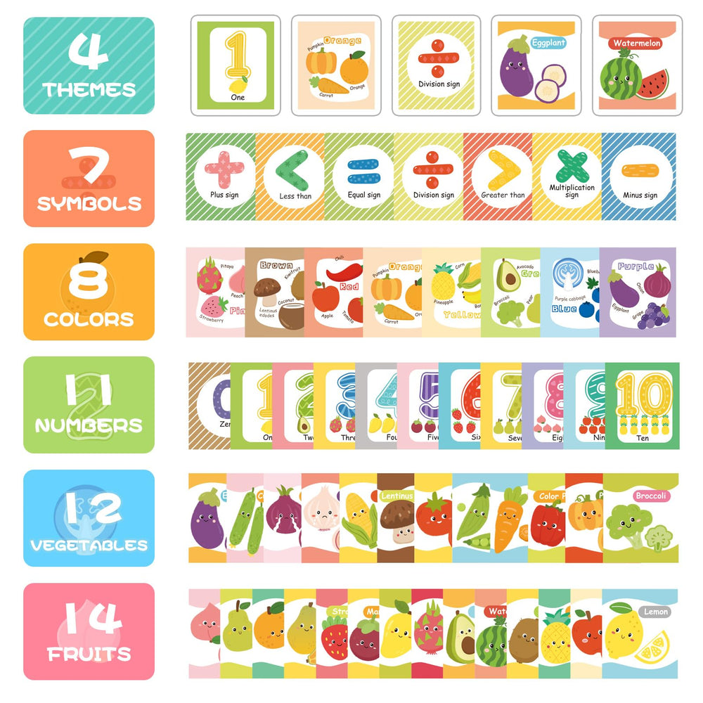 Jollybaby flash cards vegetable side for creative learning games