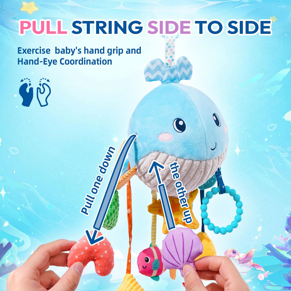 Jollybaby soft fabric crib toy gentle on skin during playtime