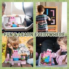 0-8-inch magnetic cubes promote fine motor skills and spatial thinking during play.