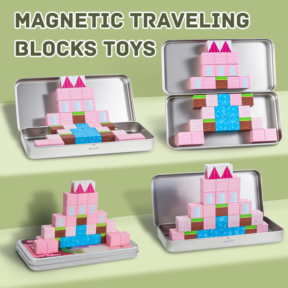 Jollynamy travel case keeps 32 cubes secure for car trips and flights.