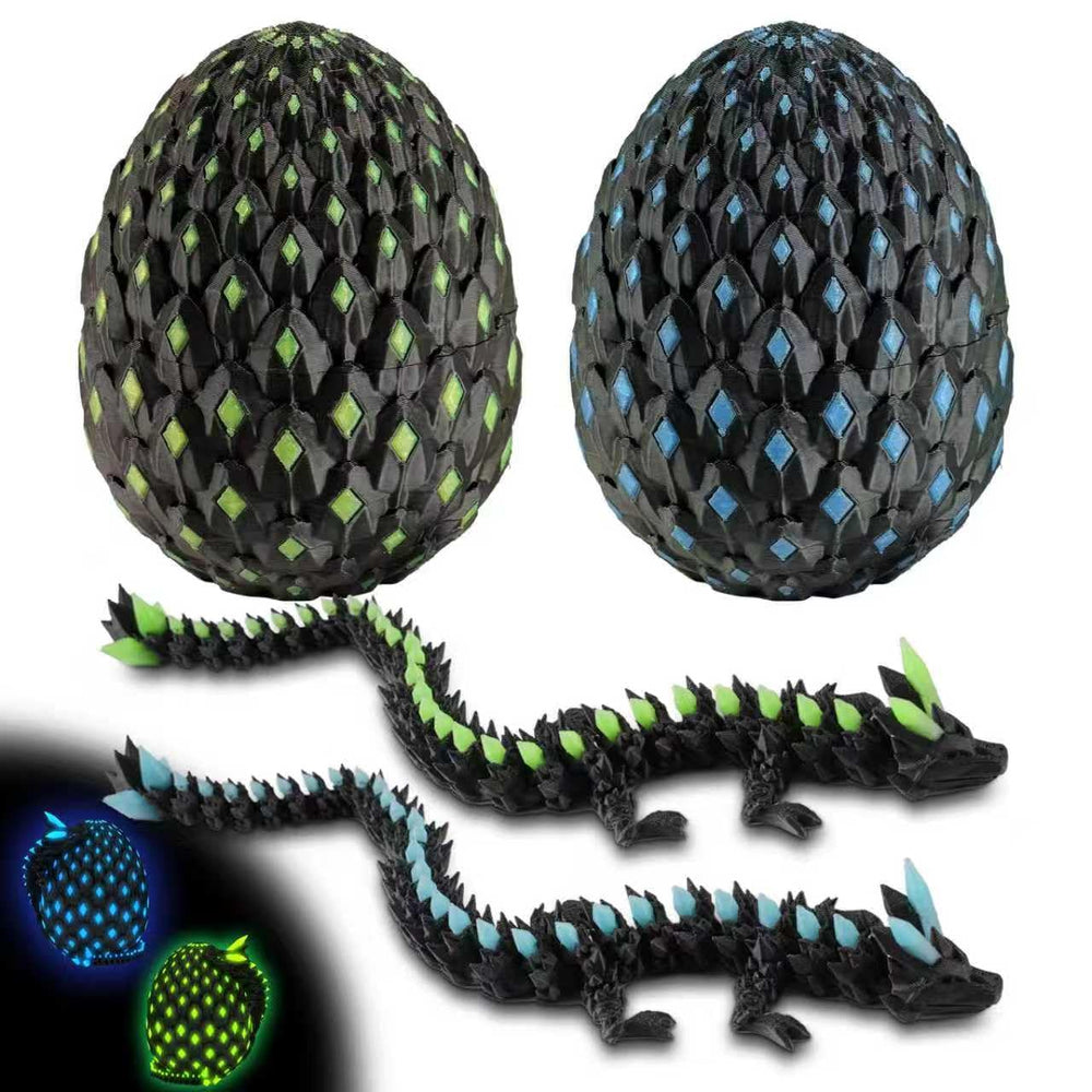 JOMBY glow dragon eggs illuminate shelves with neon-like ambient light.