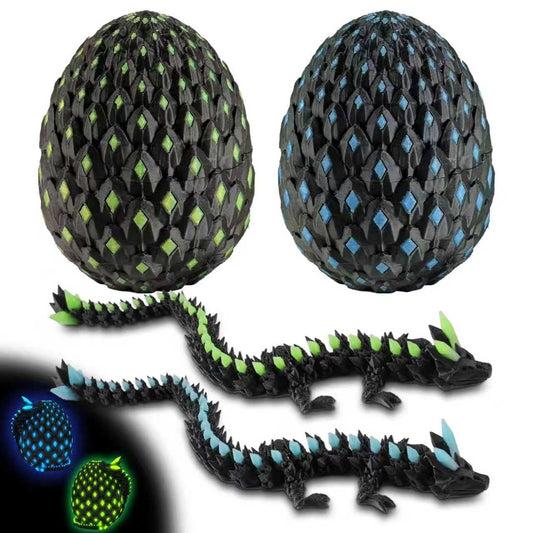 JOMBY glow dragon eggs illuminate shelves with neon-like ambient light.