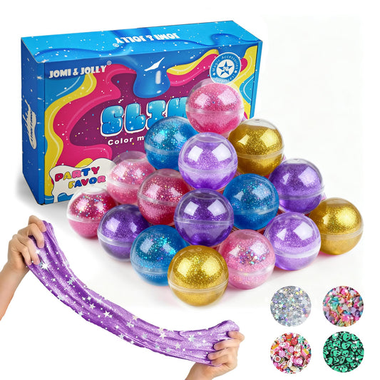 Jomi & Jolly 24-pack slime collection for creative play and mess-free fun