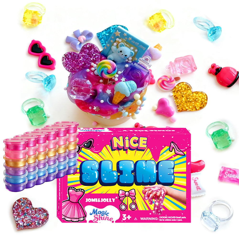 Jomi & Jolly 36-pack Valentines slime kit containers for sharing and classroom prizes.