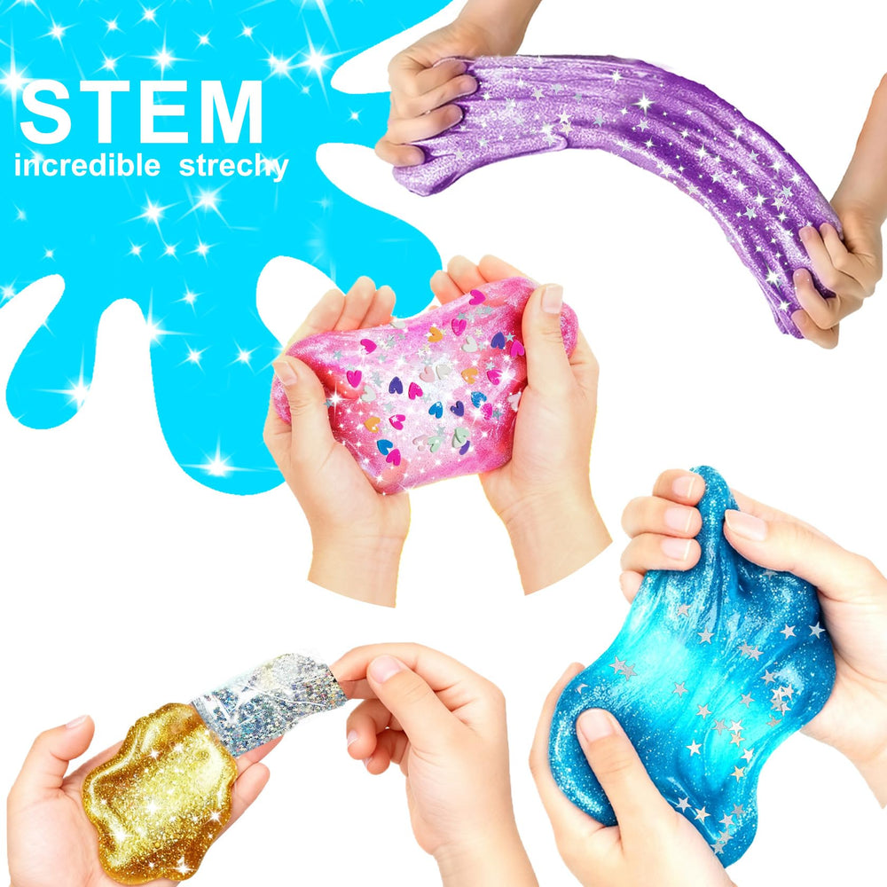 Jomi & Jolly glitter pieces to enhance slime texture for creative projects.