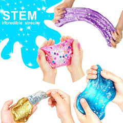 Jomi & Jolly glitter pieces to enhance slime texture for creative projects.