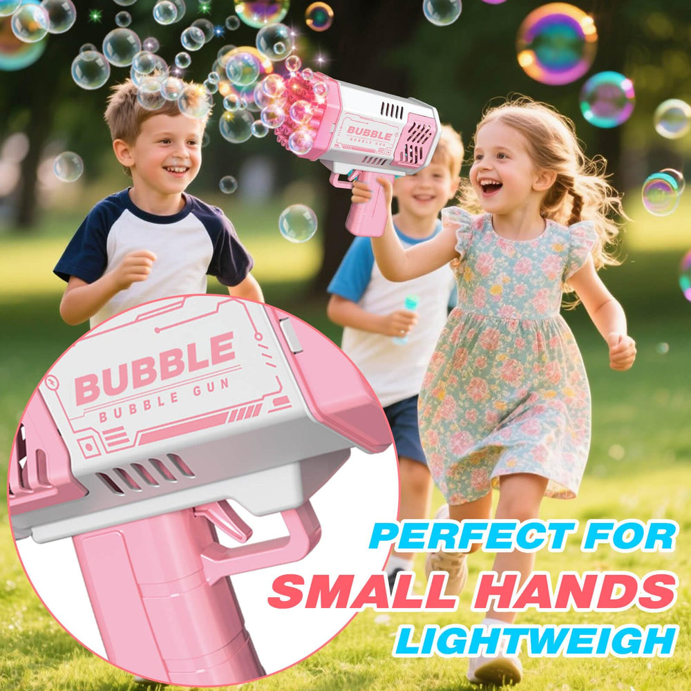 JONEG bubble machine lights add a magical glow for indoors or outdoors.