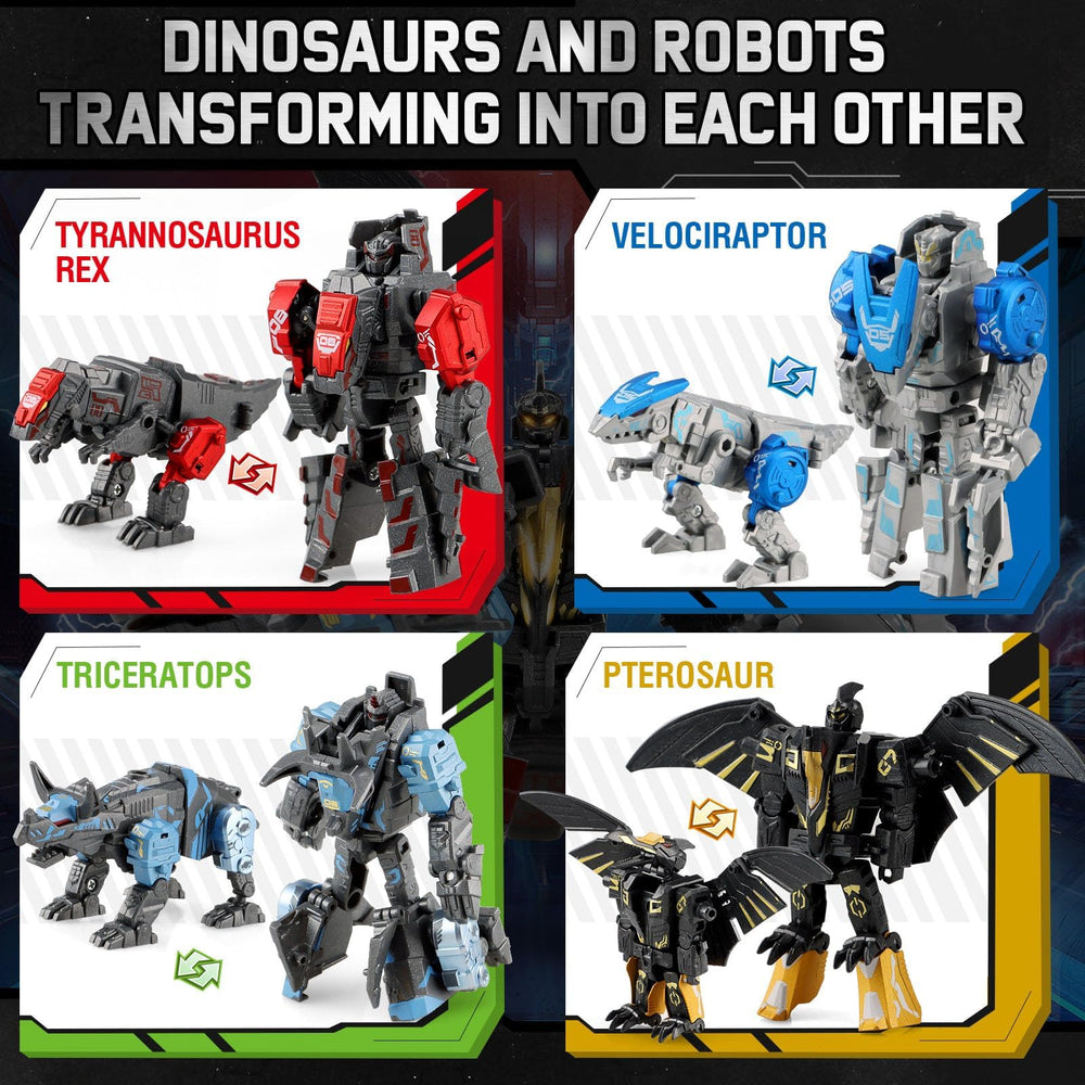 JONEG transforming robot dinosaur assembly scene for easy building