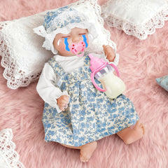 JONRRYIN Reborn baby doll in blue outfit offers lifelike realism for imaginative play.