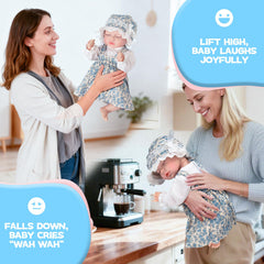 JONRRYIN Reborn baby doll face lashes and hand-painted skin deliver authentic looks for pretend play.