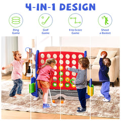 JooKiddie Giant 4-in-a-Row uses durable, non-toxic materials for safe play