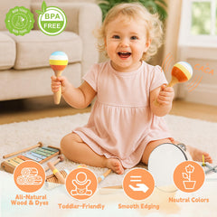 JOOMLAFLY tambourine with kids-friendly design supports rhythm and social play