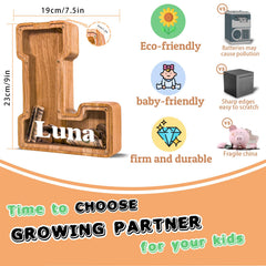 JOOMLAFLY large 9¼ inch piggy bank offers ample coin storage