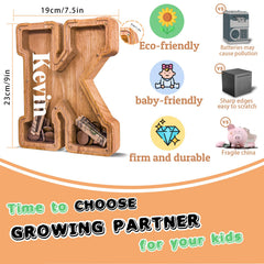 JOOMLAFLY large-capacity wood piggy bank for bigger goals