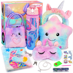 Joosharkidz plush crossbody bag with mermaid charm for playtime and storage