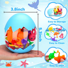 Joosharkidz starfish suction cup bath toy encourages shape-building and problem-solving.