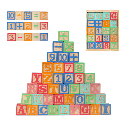 Joqutoys ABC blocks with storage tray showing organized toddler play