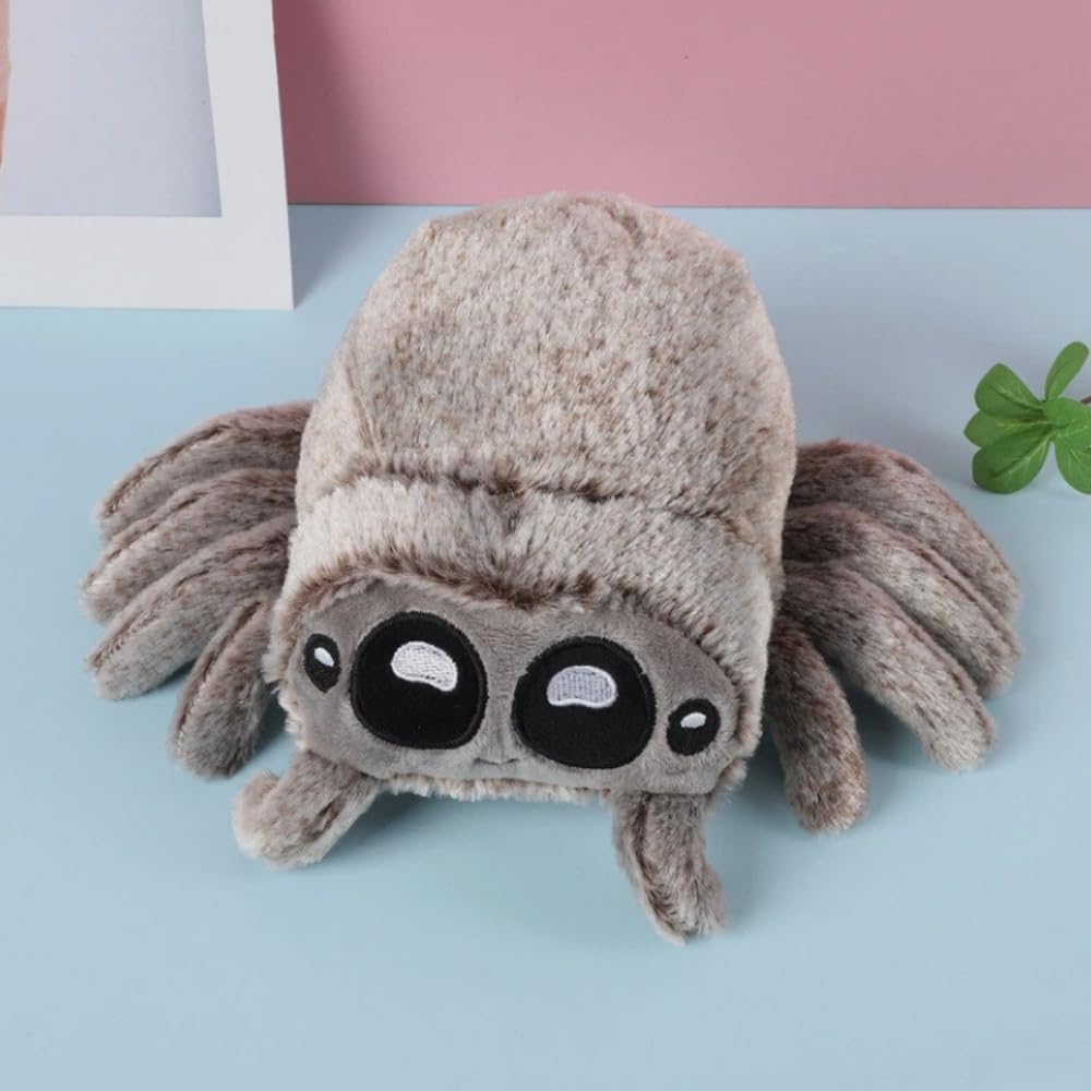 Jorkei Spider Plush Toy close-up shows plush fabric and inviting squeeze for playtime.