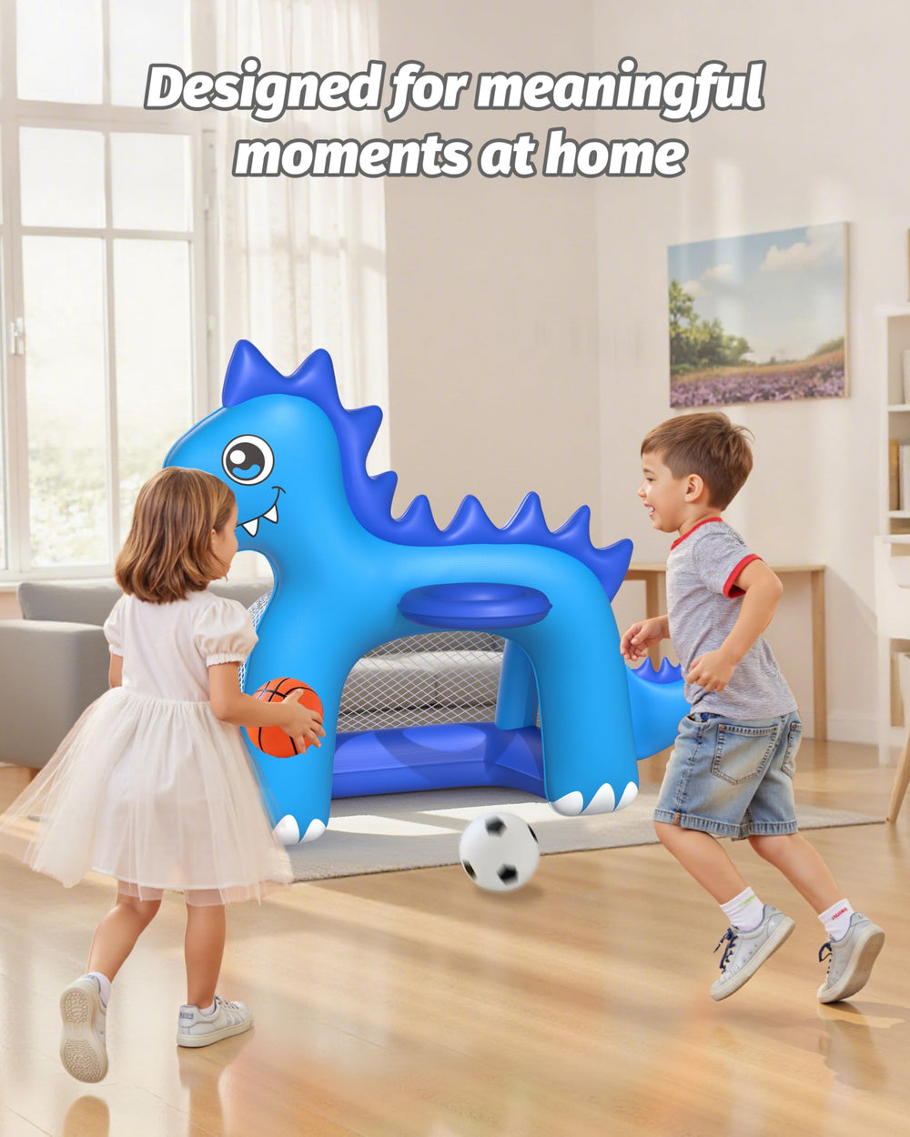 JOSEN inflatable soccer goal for versatile home sports fun