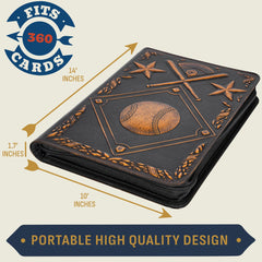 Joust Baseball Card Binder zipper closure image shows reinforced cover and secure cards.