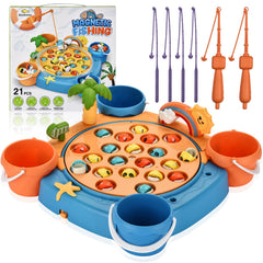 Jovarous magnetic fishing game with 21 fish for engaging hand-eye coordination.