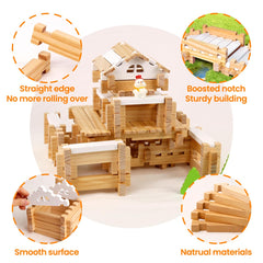 Close-up of smooth, kid-friendly Jovi-mindly blocks designed for tiny hands.