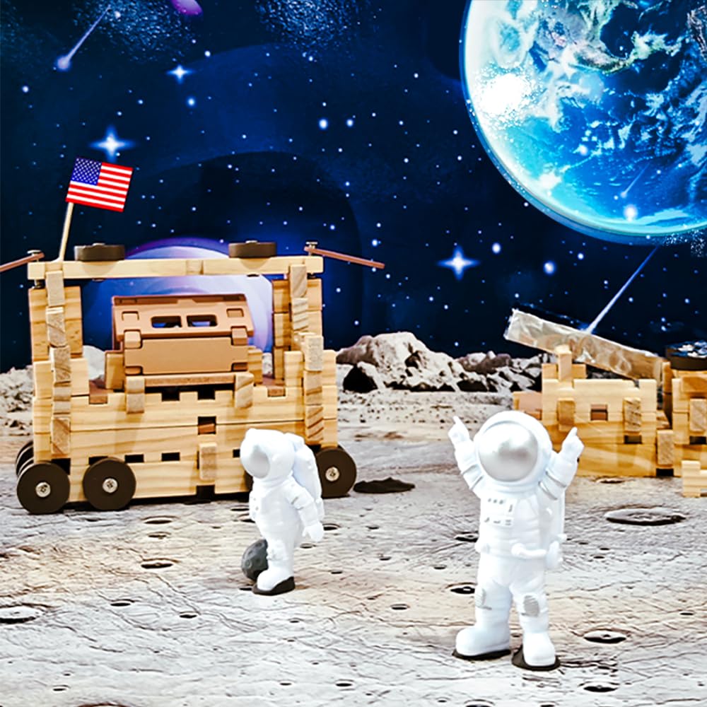 Jovi-mindly Space Blocks galactic transport command scene highlights teamwork