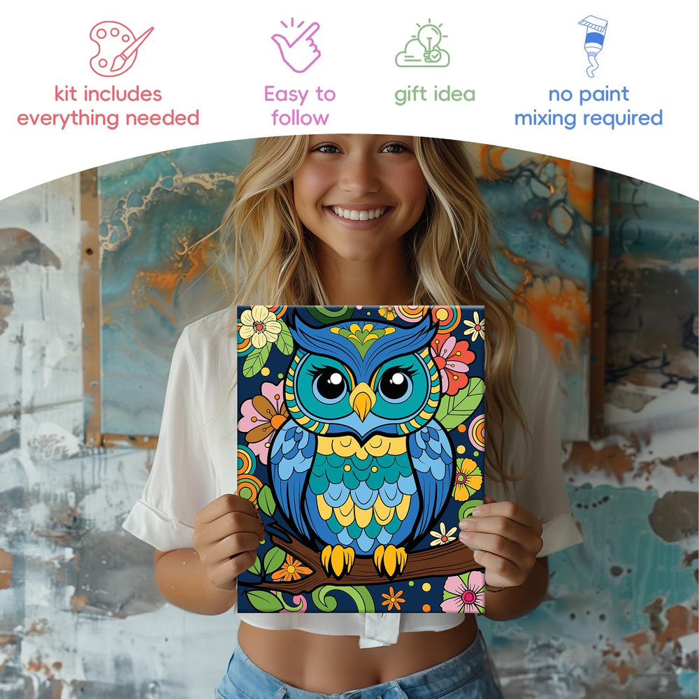 Jovial & Joyful kid-friendly painting guide supports easy color matching.
