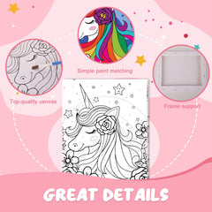 Jovial & Joyful six-brush set provides smooth strokes on framed canvases.