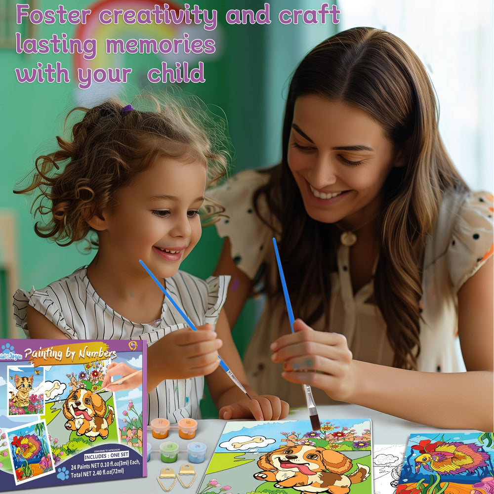 Jovial & Joyful cat design predrawn canvas inspires playful color storytelling.