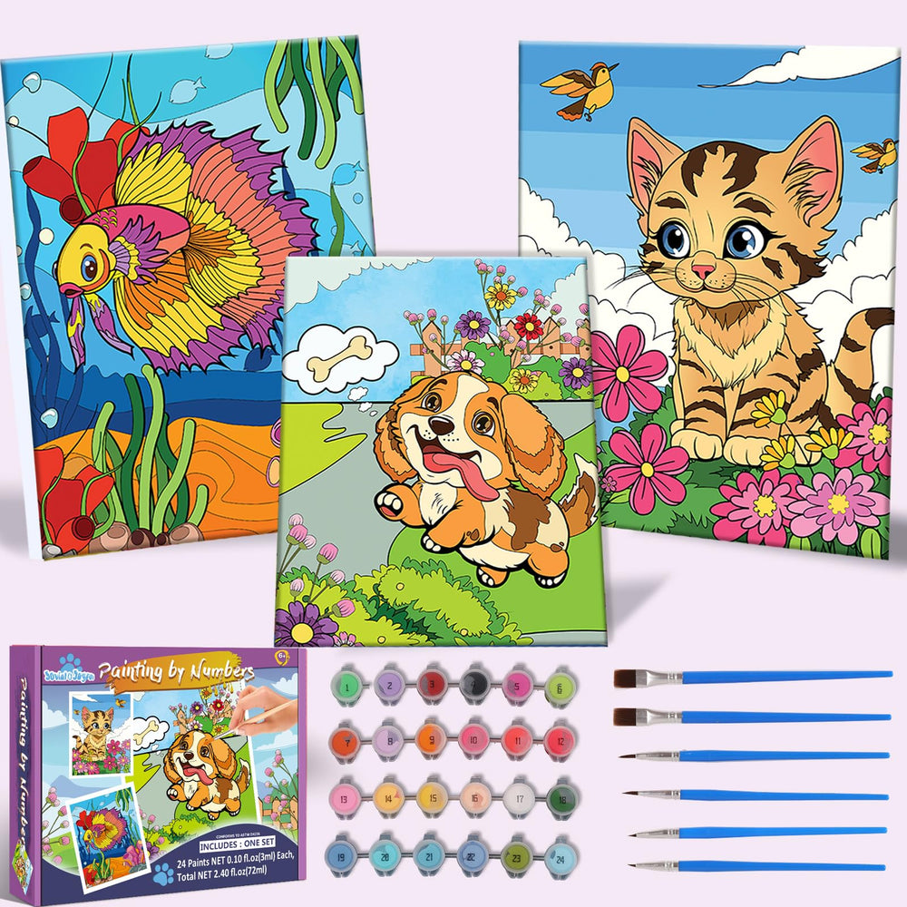 Jovial & Joyful 8x10 framed canvas kit for creative painting at home.