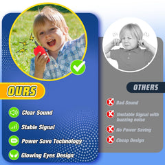 JovialToyz walkie talkies for kids – ergonomic handle design for easy grip