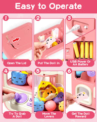 Jovow Claw Machine includes 35 mini toys for instant play.