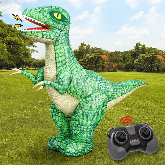 Jovow inflatable dinosaur, 35-inch tall, inflates quickly for instant playtime.