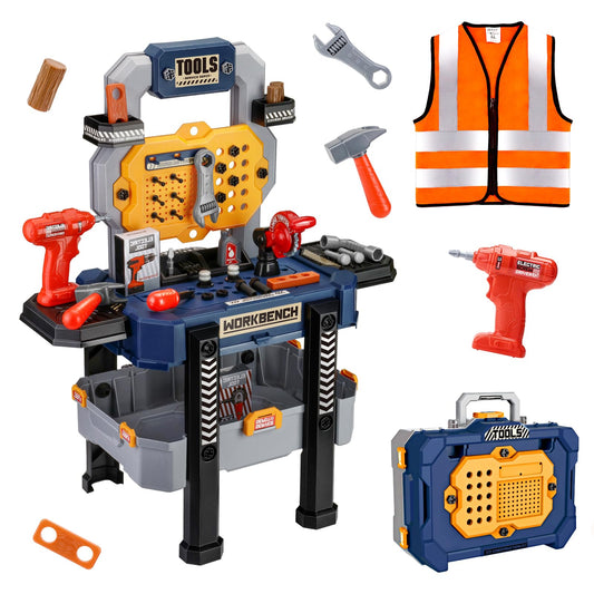 Jovow Kids Tool Bench with tools for imaginative play and building.