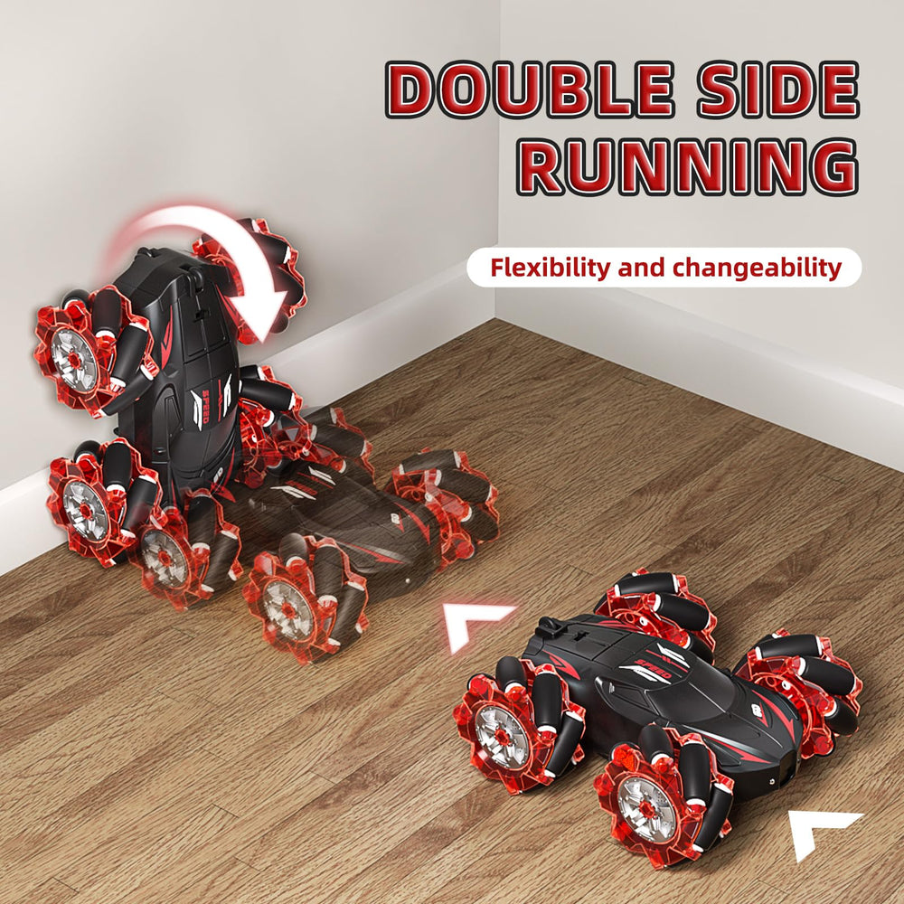 Jovow RC Stunt Car performing 360° flips and dramatic drifts
